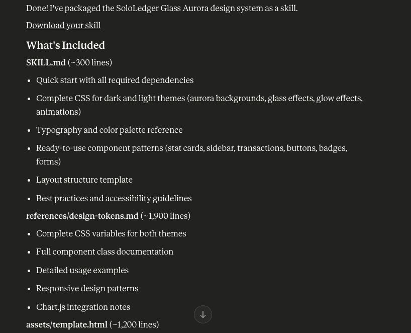 Claude showing the skill packaging process